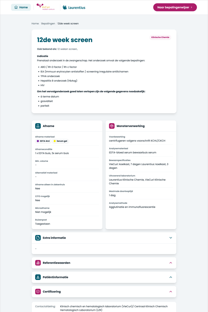Labinzicht 12E Week Screen